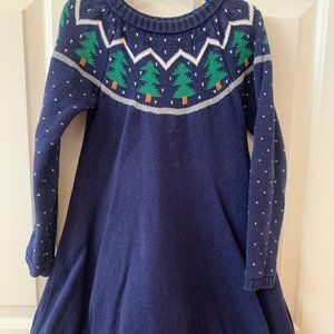 Hanna Andersson navy blue wool knit dress - size 6-7
